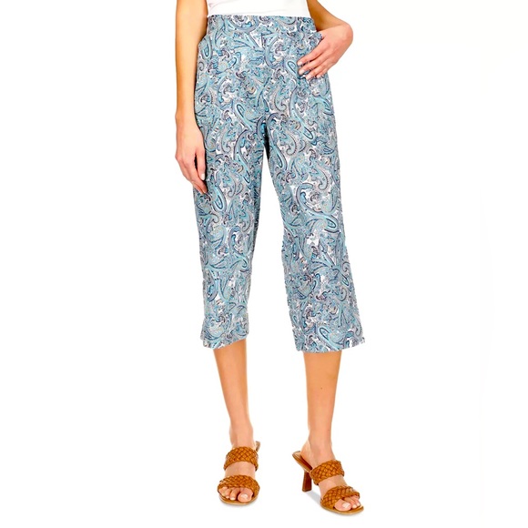 NWT MICHAEL Michael Kors Paisley Print Culottes Pants - Picture 1 of 7